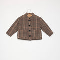 BARK PLAID MANDARIN COLLAR JACKET
