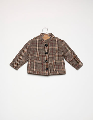CHAQUETA CUELLO MAO CUADRO BARK