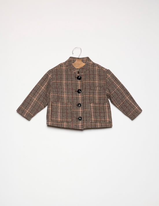 CHAQUETA CUELLO MAO CUADRO BARK