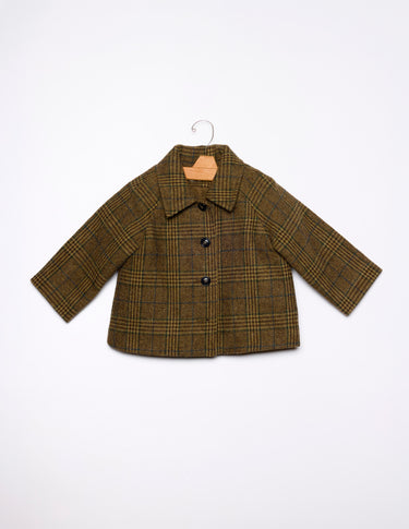 ABRIGO CUELLO PICO CUADRO GREEN