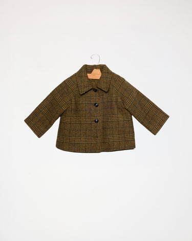 ABRIGO CUELLO PICO CUADRO GREEN