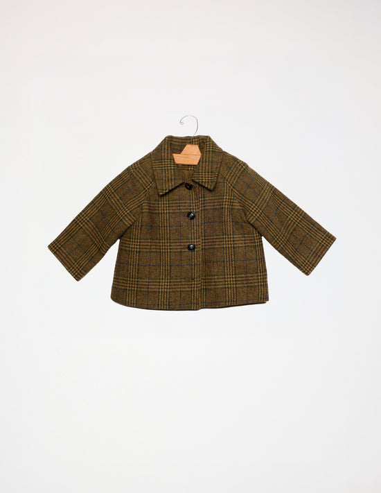 ABRIGO CUELLO PICO CUADRO GREEN