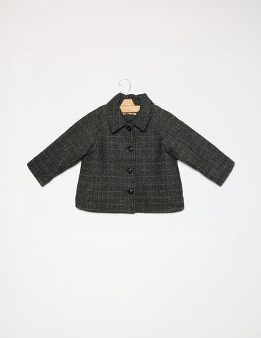 ABRIGO CUELLO PICO CUADRO GREY