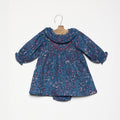NIGHT GARDEN BLUE SMOCKED DRESS