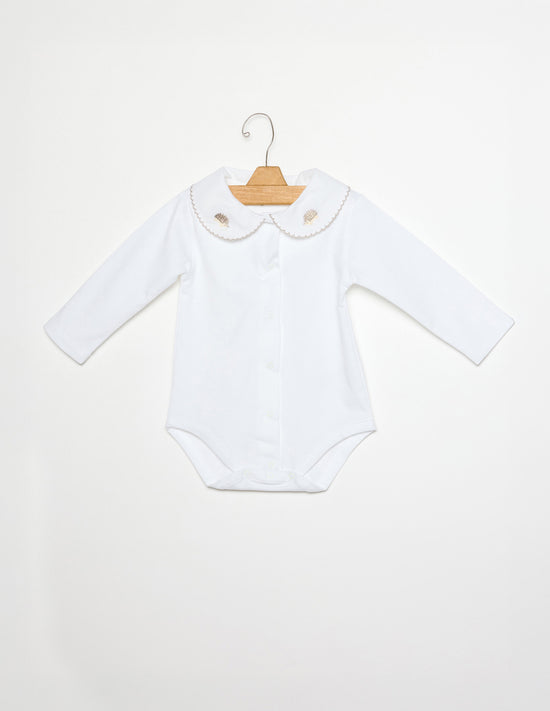 EMBROIDERED HEDGEHOG BODYSUIT