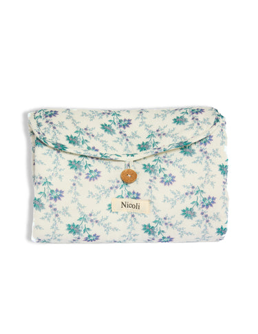 CHANGING PAD BRIGHT FLOWERS BLUE