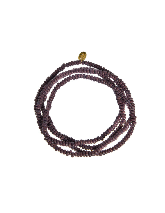 LONG BEAD NECKLACE CHOCOLATE