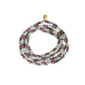 LONG BEADED NECKLACE MIX SAGE