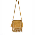 BARK SUEDE FRINGED CROSSBODY BAG