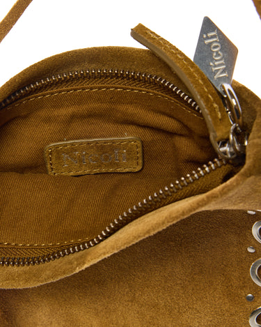 BARK SUEDE FRINGED CROSSBODY BAG