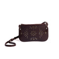 BROWN STUDDED CROSSBODY BAG