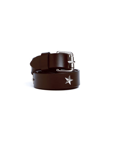 CHOCOLATE SILVER STAR BELT