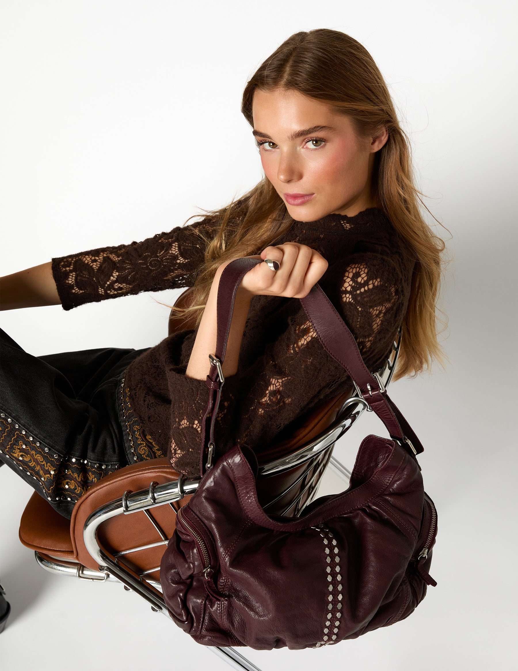 BOLSO ASA HEBILLAS BURGUNDY