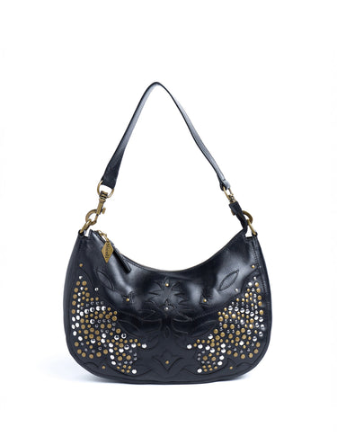BLACK STUDS PATTERN HANDBAG