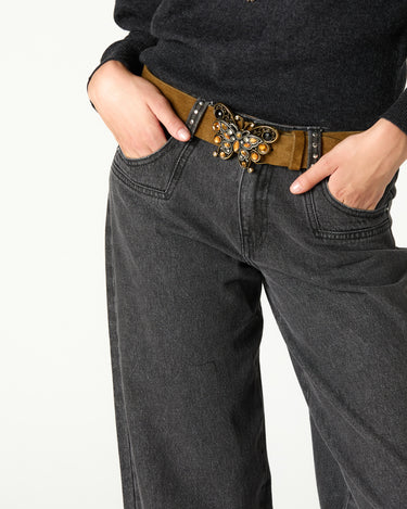 BUTTERFLY SUEDE BELT