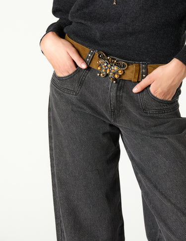 BUTTERFLY SUEDE BELT