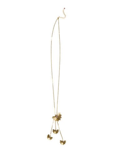 GOLD-PLATED AMETHYST PALM NECKLACE