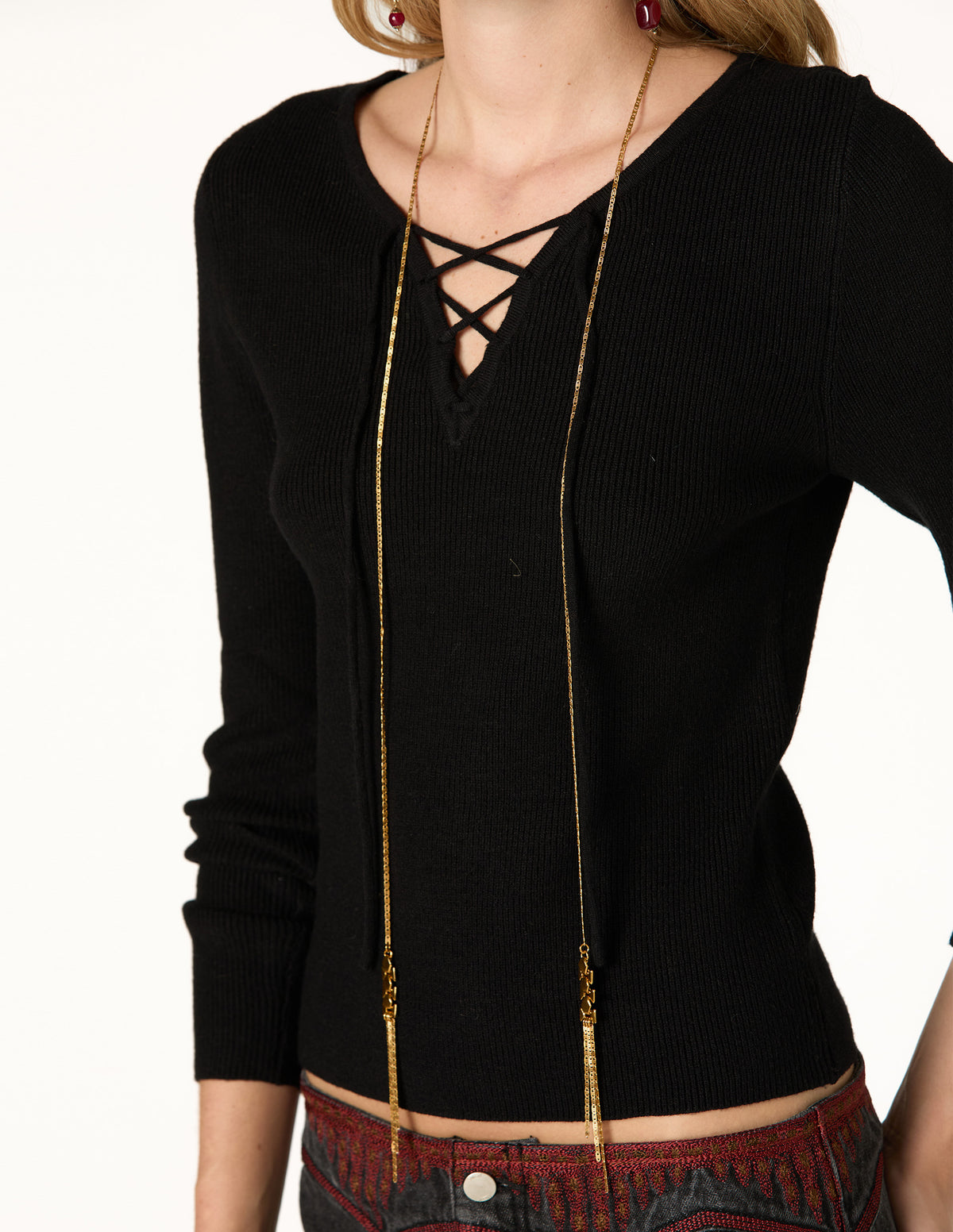 GOLD LONG CHAIN NECKLACE