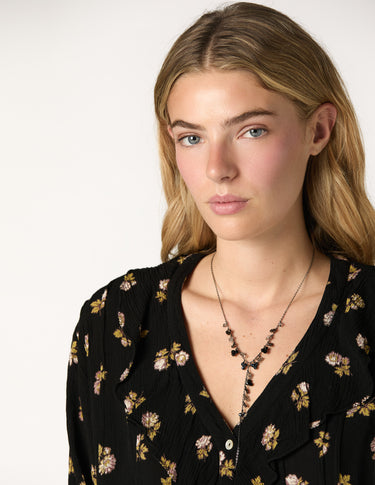 BLACK STONE NECKLACE