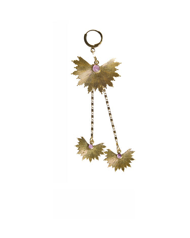 PENDIENTES PALM DORADOS AMATISTA