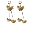 PENDIENTES PALM DORADOS AMATISTA