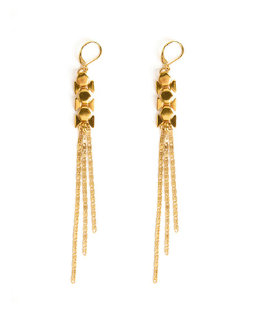 PENDIENTES CADENA DORADA