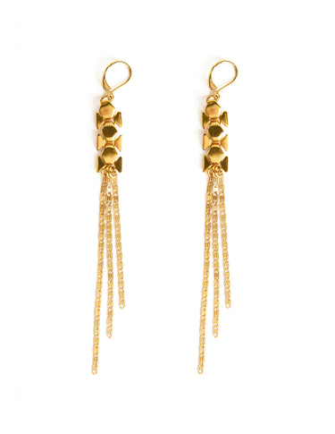 PENDIENTES CADENA DORADA