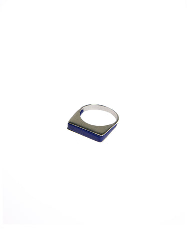 RECTANGULAR LAPIS LAZULI STONE RING