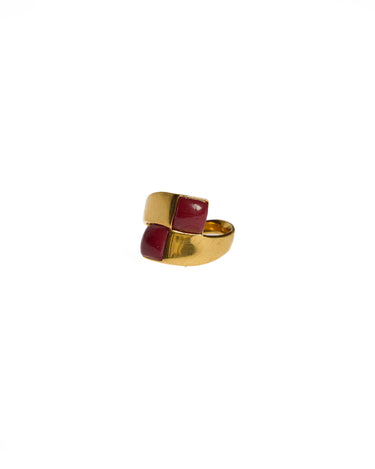 ANILLO GEOMÉTRICO CHILI DORADO