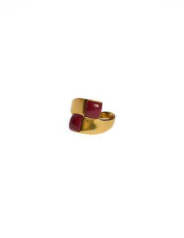 GEOMETRIC GOLDEN CHILI RING