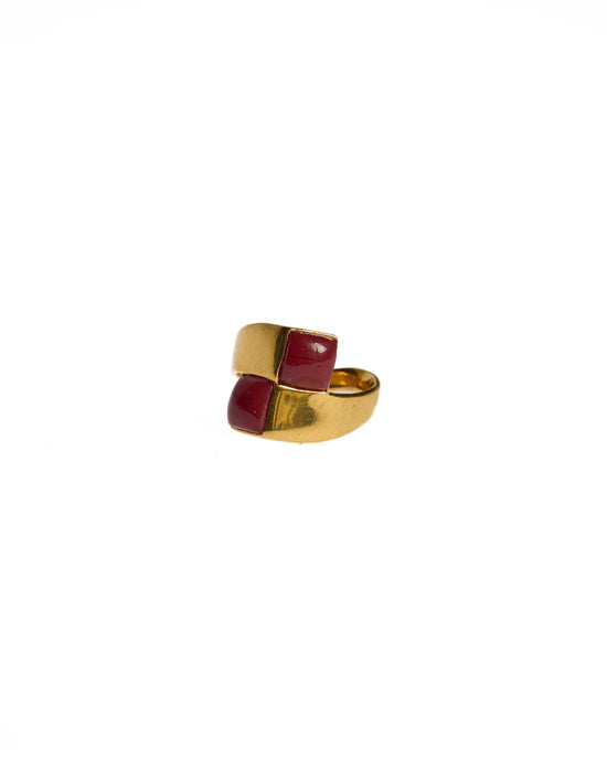 GEOMETRIC GOLDEN CHILI RING