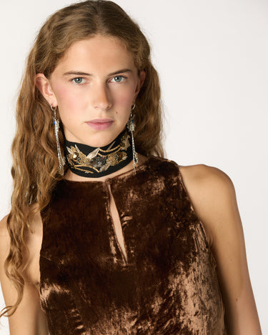 EMBROIDERED CHOKER