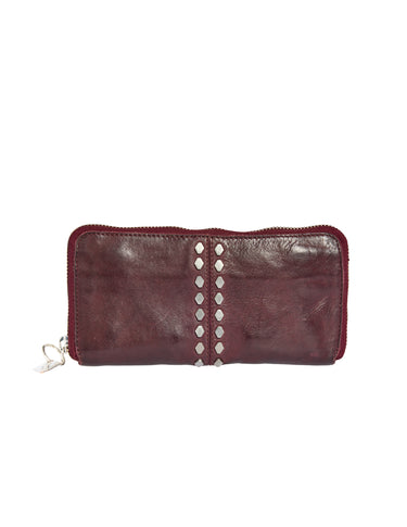 CARTERA TACHAS ROMBO BURGUNDY