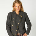 BLAZER CRUZADA ESPIGA GREY