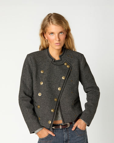 BLAZER CRUZADA ESPIGA GREY