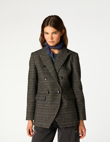 BLAZER DOBLE BOTONADURA CUADROS GREY
