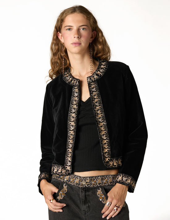 EMBROIDERED VELVET JACKET