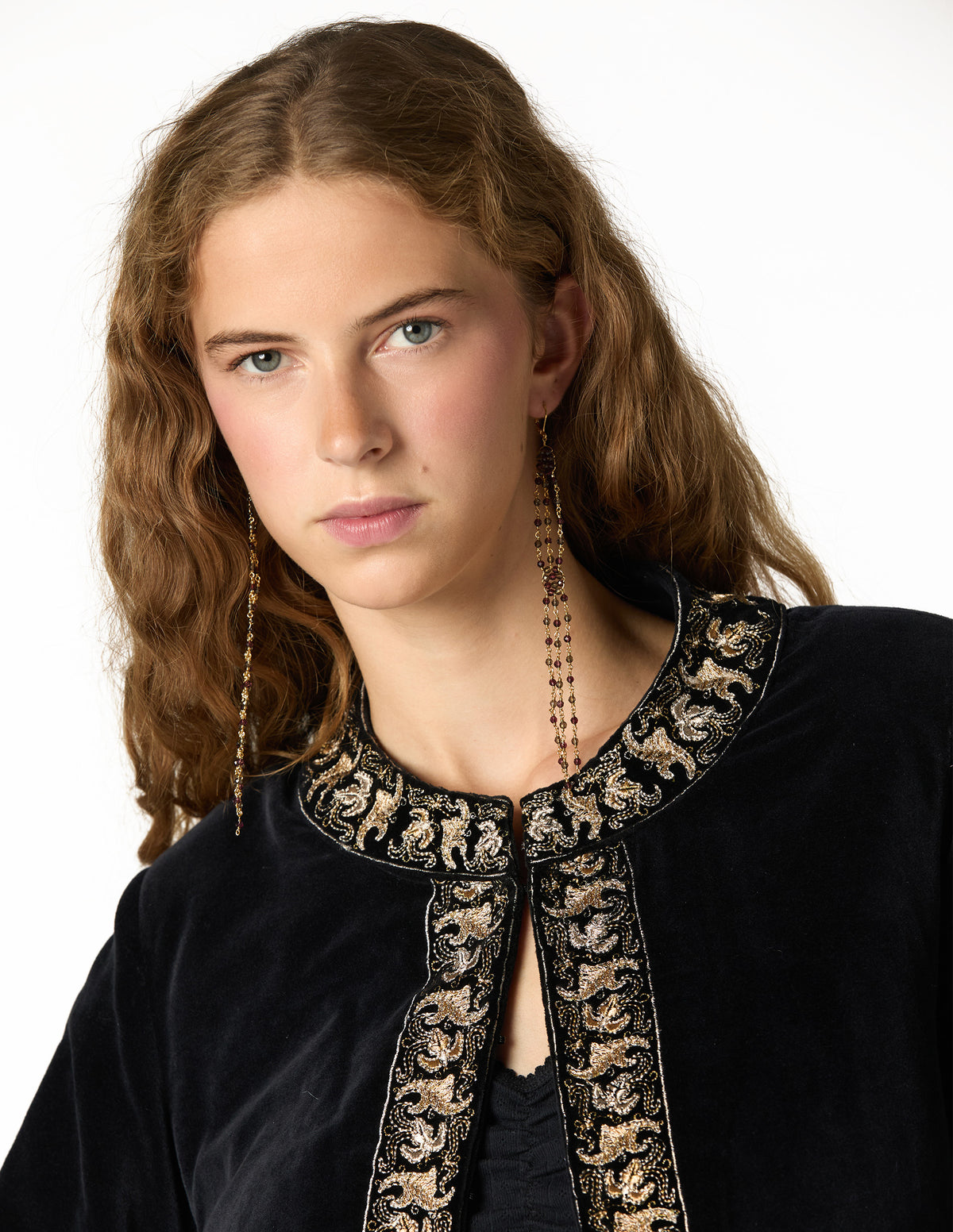 EMBROIDERED VELVET JACKET