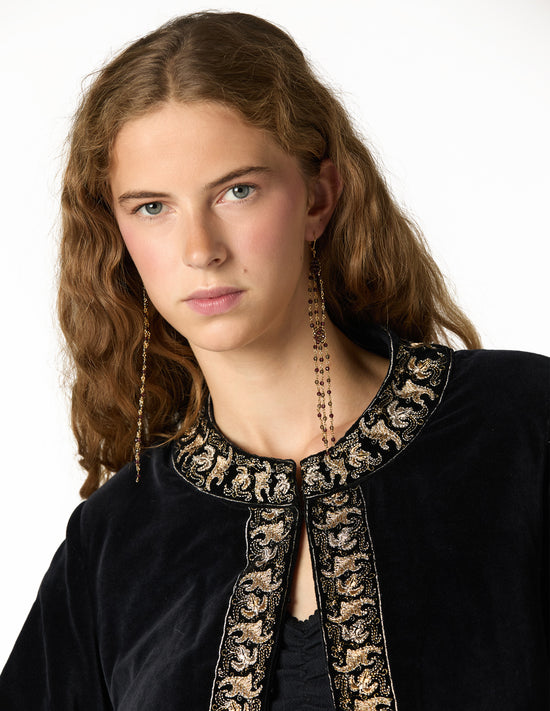 EMBROIDERED VELVET JACKET