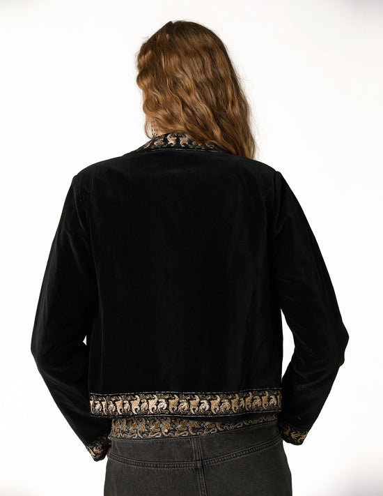 EMBROIDERED VELVET JACKET