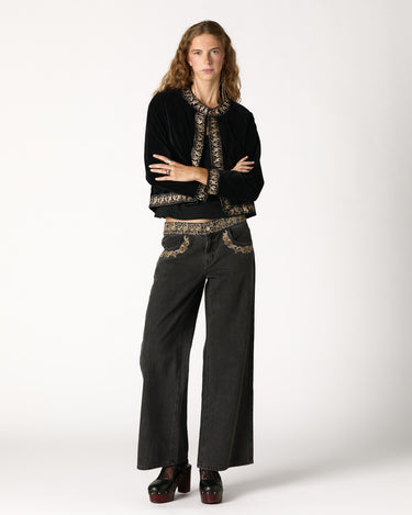 EMBROIDERED VELVET JACKET