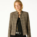 BLAZER AUSTRÍACA CUADROS MARRON