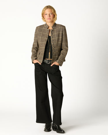 BLAZER AUSTRÍACA CUADROS MARRON