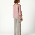 SMOKE LACE AND DRAWSTRING SHIRT