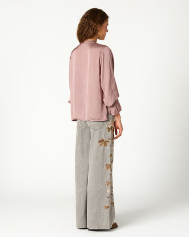 SMOKE LACE AND DRAWSTRING SHIRT