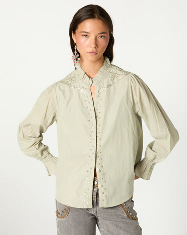 SAGE STUDDED SHIRT