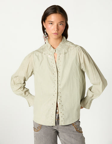 SAGE STUDDED SHIRT