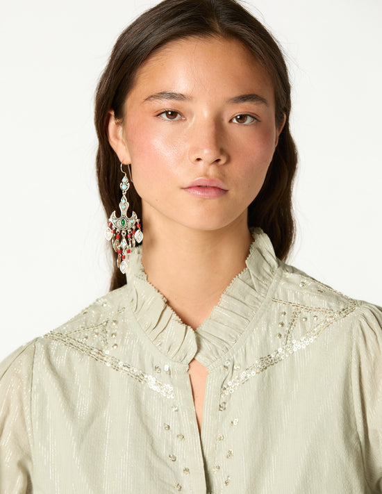 SAGE STUDDED SHIRT