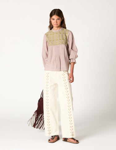 EMBROIDERED SMOKE SHIRT