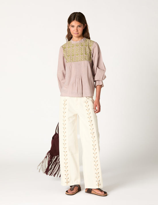 EMBROIDERED SMOKE SHIRT